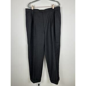 Zanella Dress Pants Men’s 36x30 Gray Wool Cuffed Business Italy Made Super‎ 120s